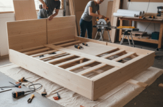 DIY Platform Bed Frame Construction for Contemporary Bedrooms