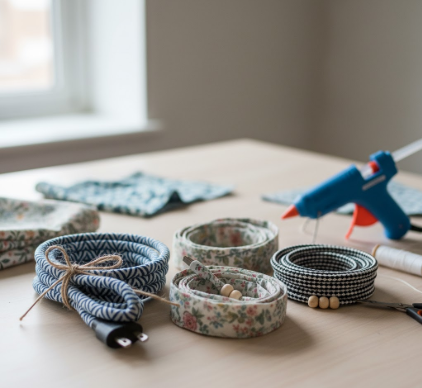 DIY Fabric Wrapped Cord Projects for Cable Management Decor