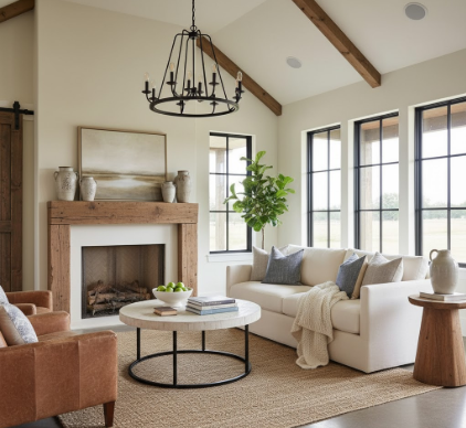 Modern Farmhouse Interior Design Blending Old and New