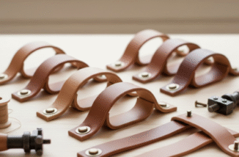 DIY Leather Straps for Cabinet and Drawer Hardware