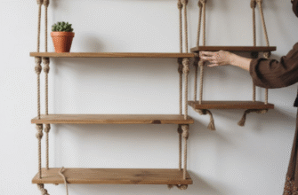 DIY Rope Shelf Hanging Installation for Bohemian Style